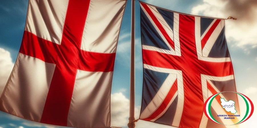 فرق پرچم انگلیس و بریتانیا